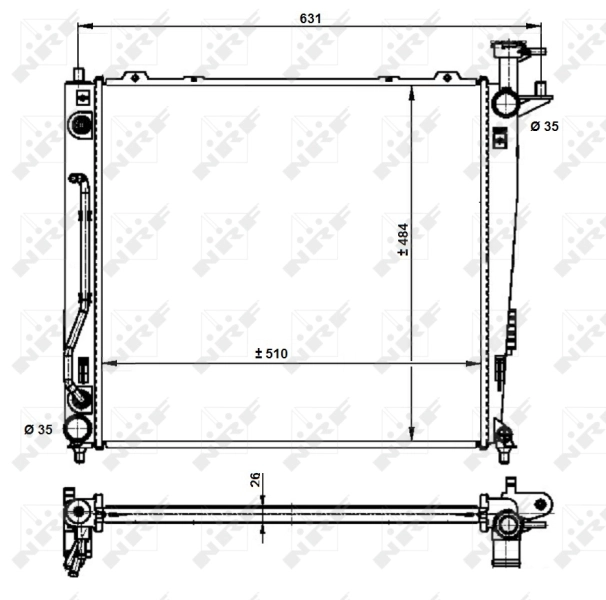 Радиатор охлаждения двигателя Sato Tech R12911 цена, от 141.70 USD