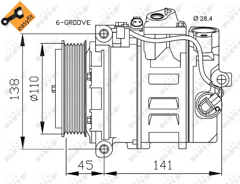 Насос кондиционера Denso 4711474