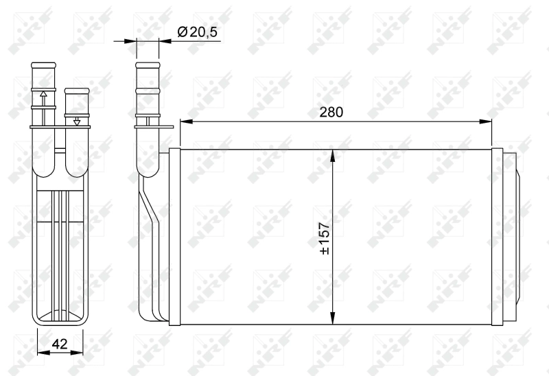 Радиатор отопителя NRF 58931