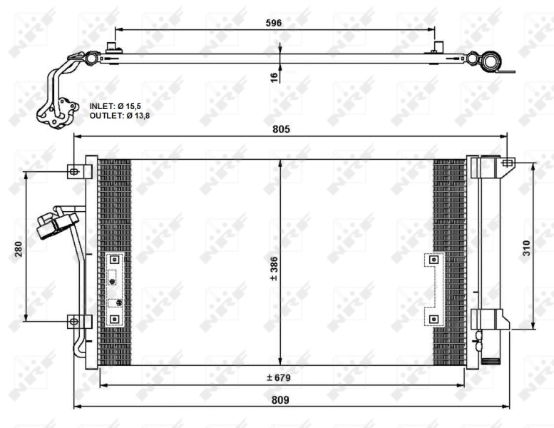 Радиатор кондиционера 35639 NRF