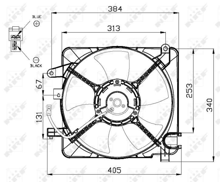 Диффузор радиатора охлаждения в сборе с мотором и крыльчаткой NRF 47449 цена, от 102.50 USD