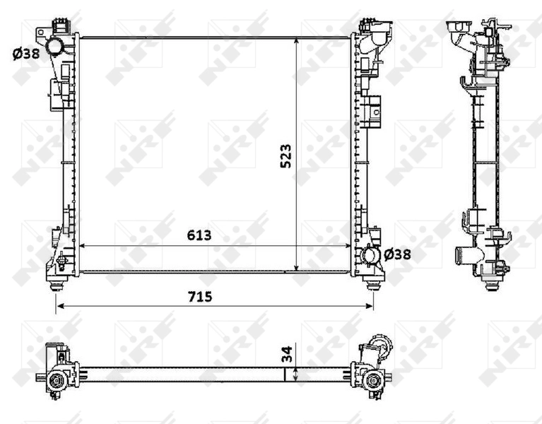 Купить 04677755AD Chrysler Радиатор водяной