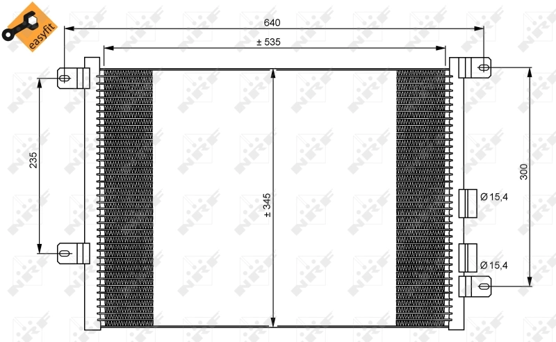 Радиатор охлаждения кондиционера NRF 35590