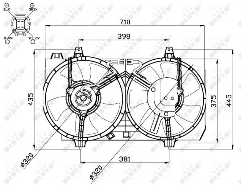 Вентилятор радиатора на Nissan Almera II N16