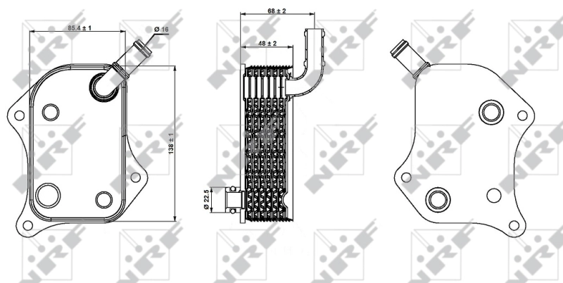 Купить 068117021BDE10 Maxgear Радиатор масляный (холодильник), под фильтром