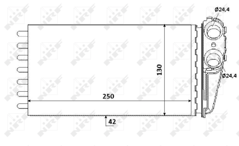 Радиатор печки (отопителя) NRF 53560 цена, от 30.80 USD