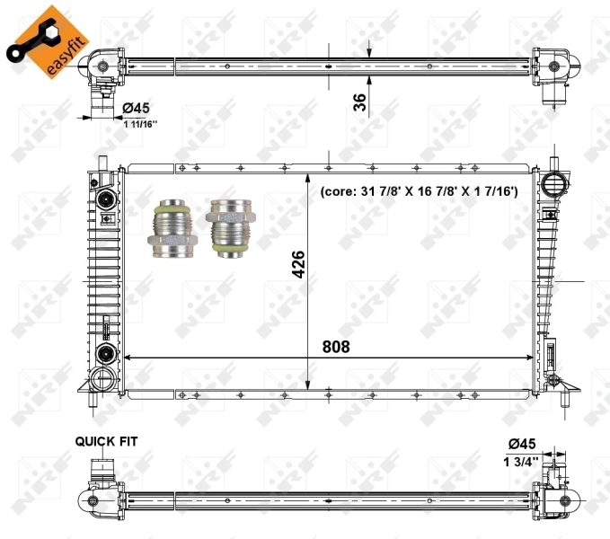 Радиатор 56030 NRF