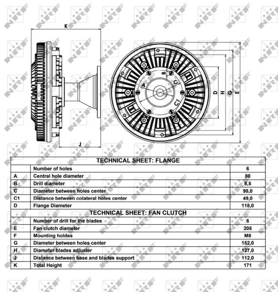 Муфта вентилятора NRF 49059