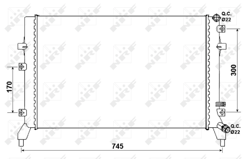 Радиатор 53884 NRF
