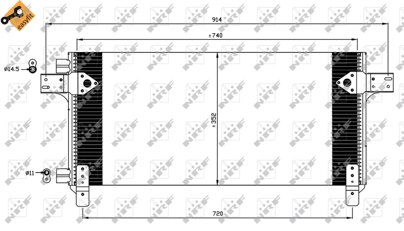 Радиатор охлаждения кондиционера NRF 35620