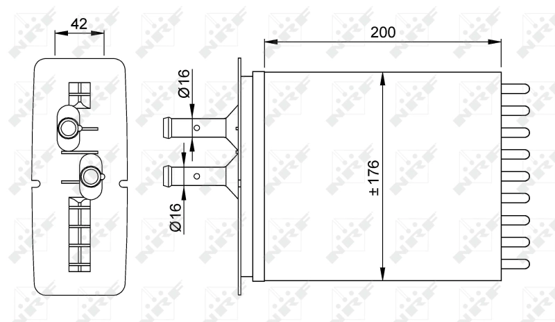 Radiador de forno (de aquecedor) Fiat Punto 176C