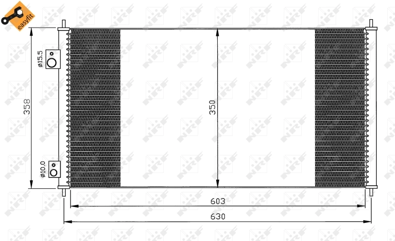 Радиатор кондиционера 35663 NRF