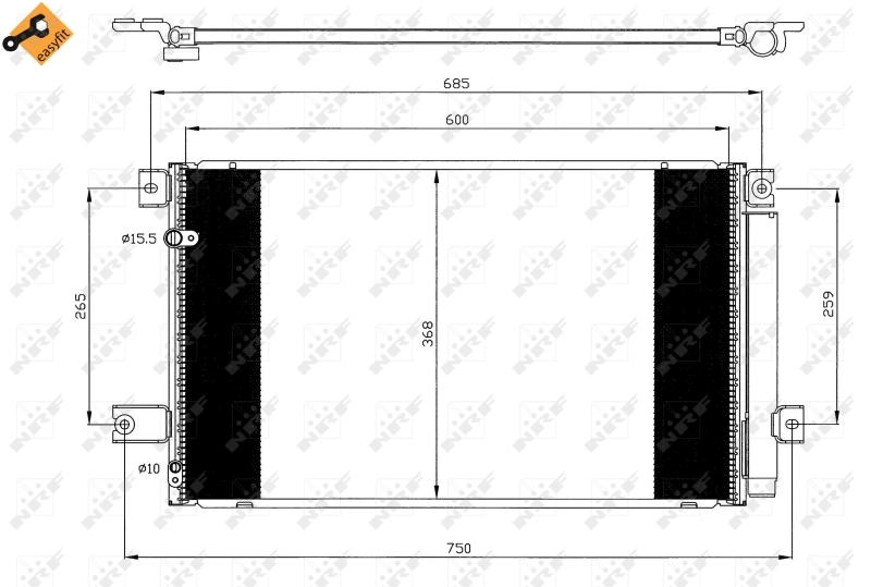 Купить 35628 NRF Радиатор системы охлаждения кондиционера