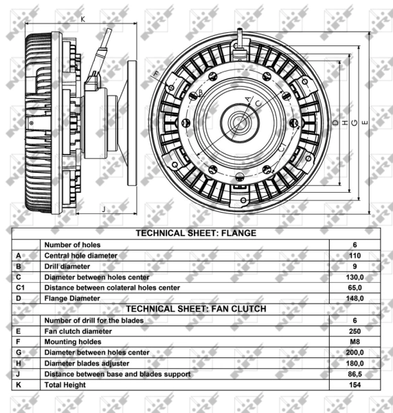 Муфта вентилятора NRF 49003