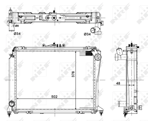 Радиатор 164005B741 Toyota