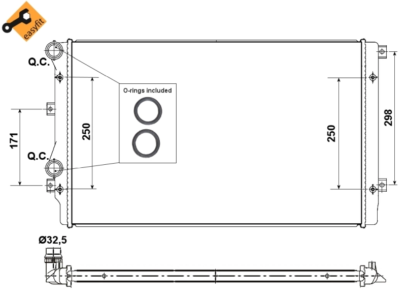 Радиатор охлаждения NRF 53406