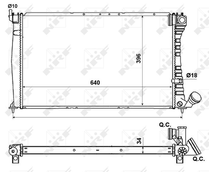 Купить 509601 NRF Радиатор водяной