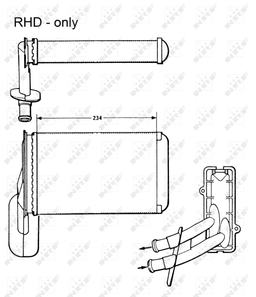 Радиатор печки 58623 NRF