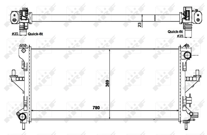 Радиатор охлаждения двигателя NRF 58424 цена, от 134.01 USD