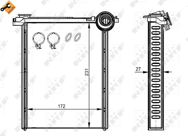 Радиатор отопителя NRF 54314