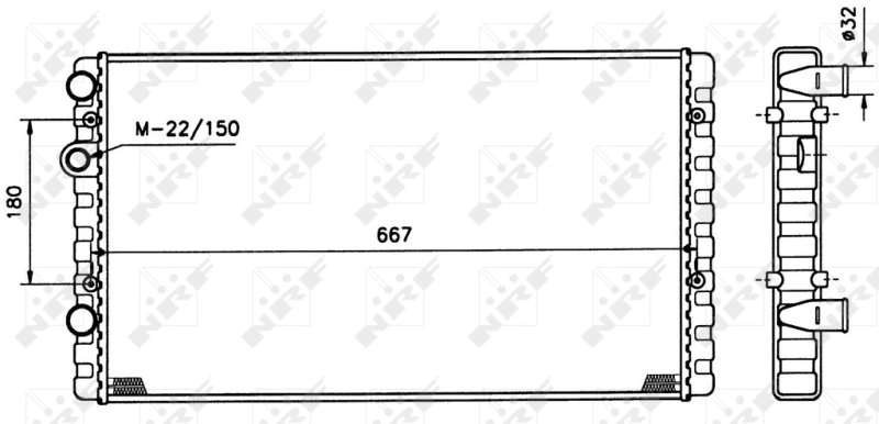 Купить 509521 NRF Радиатор водяной