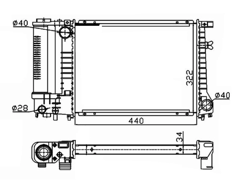 Радиатор 53426A NRF
