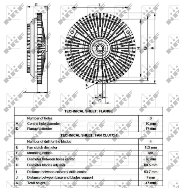 Муфта вентилятора NRF 49565