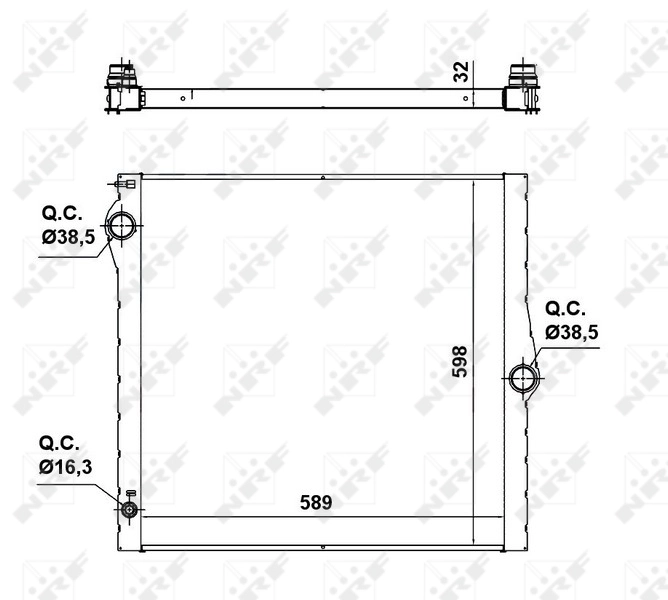 Радиатор 50139 NRF