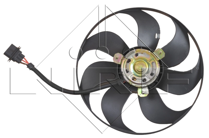  Ventilador elétrico de esfriamento montado (motor + roda de aletas) Volkswagen Polo IV hatchback (9N, 9A) (2001 - 2014) IV
