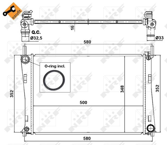 Радиатор охлаждения NRF 58274