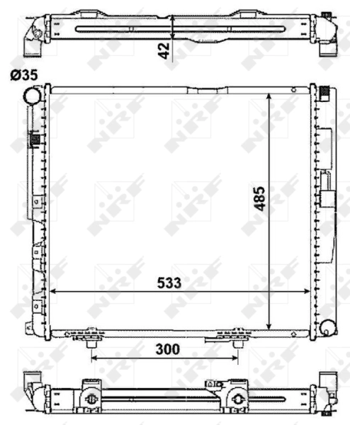 Радиатор 516572 NRF