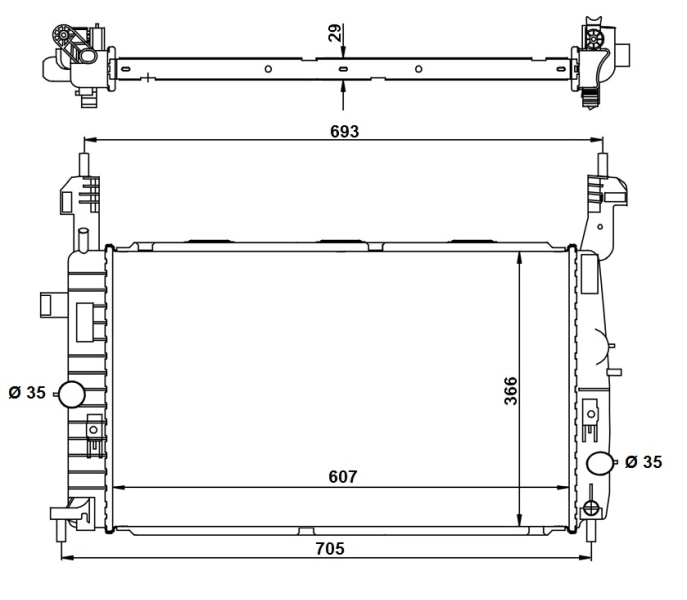 Радиатор 53416 NRF