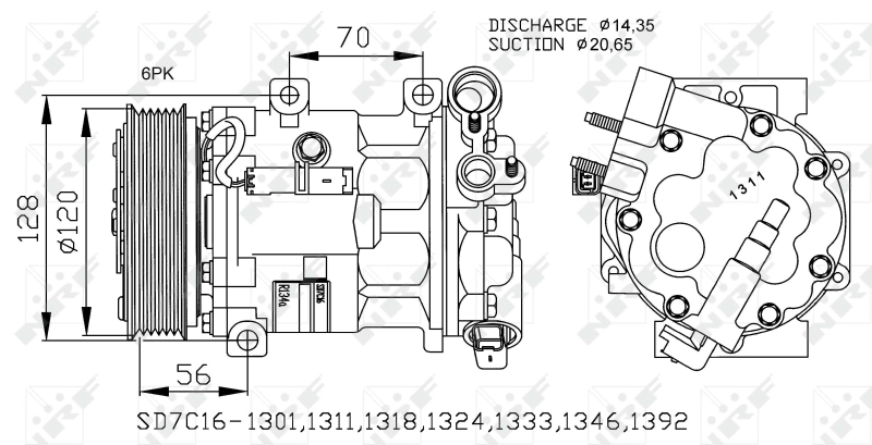 Compressor de aparelho de ar condicionado Peugeot 407 6D