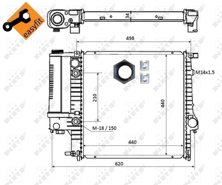 Радиатор 50565 NRF