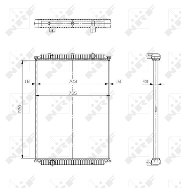 Купить 509564 NRF Радиатор водяной
