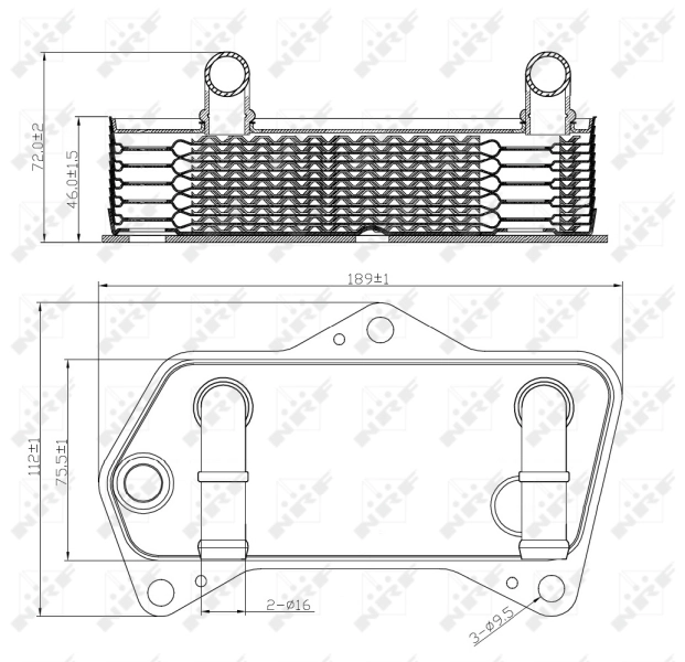 Радиатор АКПП Polcar 9555L82