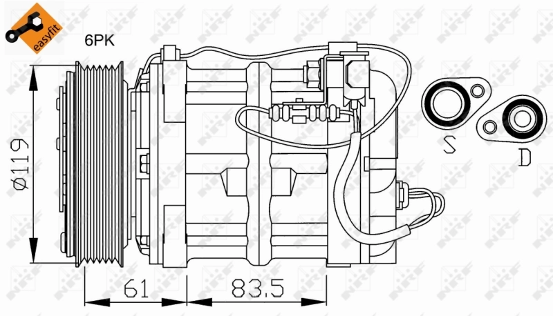 Compressor de aparelho de ar condicionado Volvo V70 1 LV