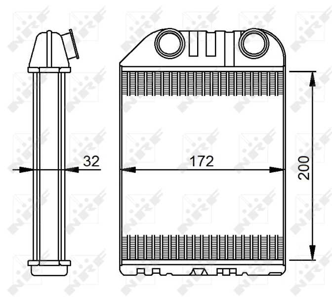 Радиатор отопителя NRF 54287