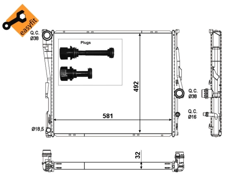 Радиатор охлаждения Koyorad PL422545