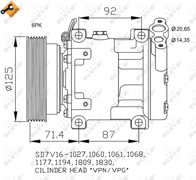 Компрессор системы кондиционирования Volvo 1376998 цена, от 132.47 USD