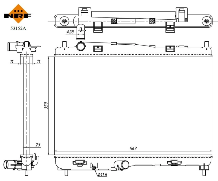 Радиатор 53152A NRF