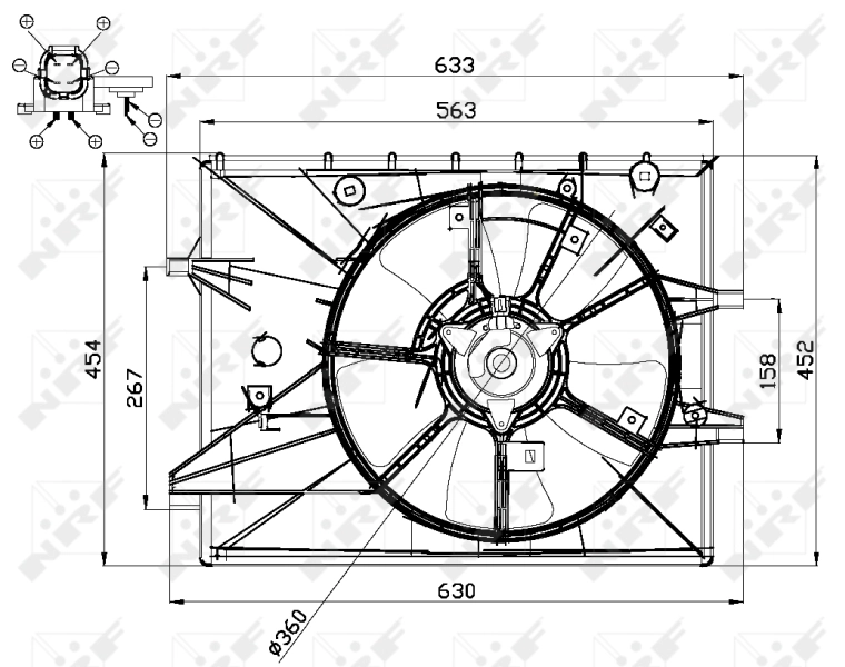 Электровентилятор охлаждения в сборе NRF 47671 цена, от 202.73 USD