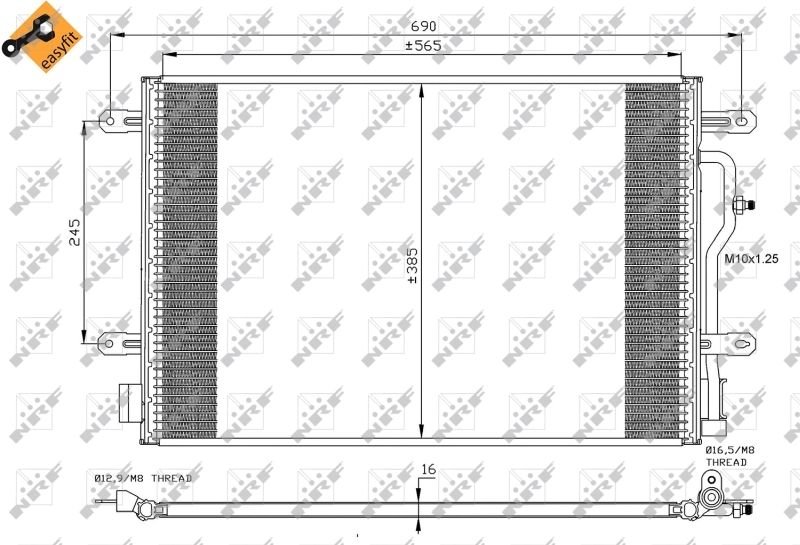 Купить 35404 NRF Радиатор системы охлаждения кондиционера