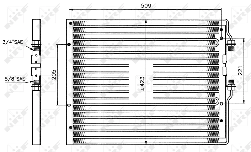 Радиатор кондиционера 35059 NRF