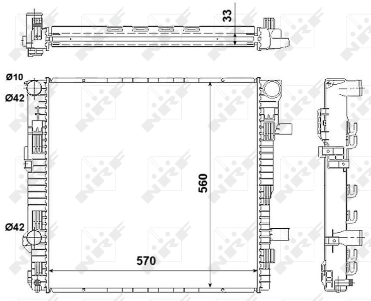 Радиатор 53895 NRF