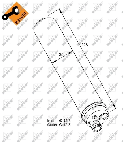 Ресивер кондиционера NRF 33297