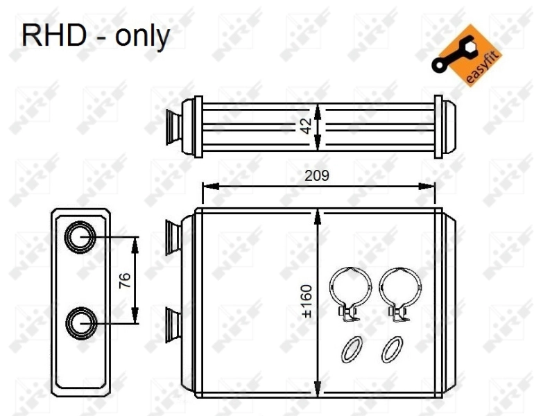 Радиатор отопителя NRF 54224