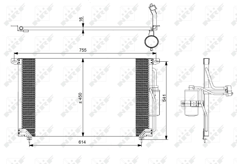 Радиатор кондиционера 52475899 Peugeot/Citroen