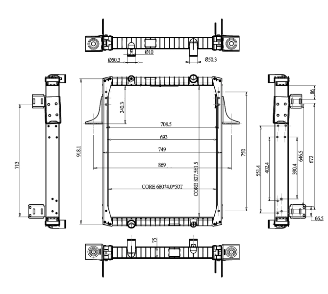 Радиатор 52071 NRF