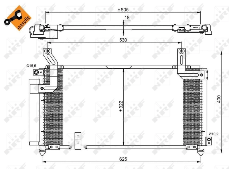 Радиатор кондиционера 35847 NRF